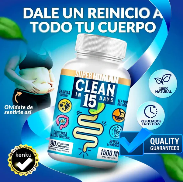 Clean 15 - Limpieza completa estomacal en 15 días "Super oferta 2 x 250"