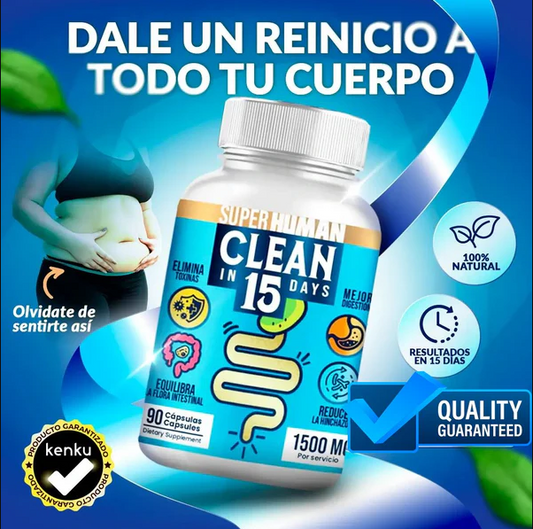 Clean 15 - Limpieza completa estomacal en 15 días "Super oferta 2 x 250"